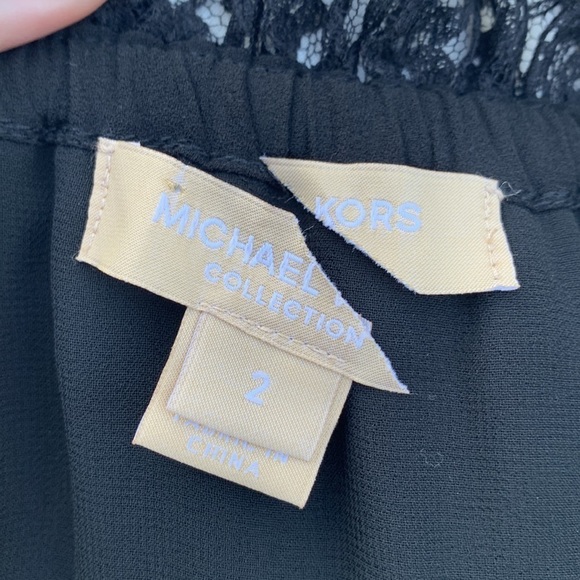 MICHAEL KORS COLLECTION Silk-Georgette and Lace Off-The-Shoulder Dress, size 2 - Picture 7 of 8